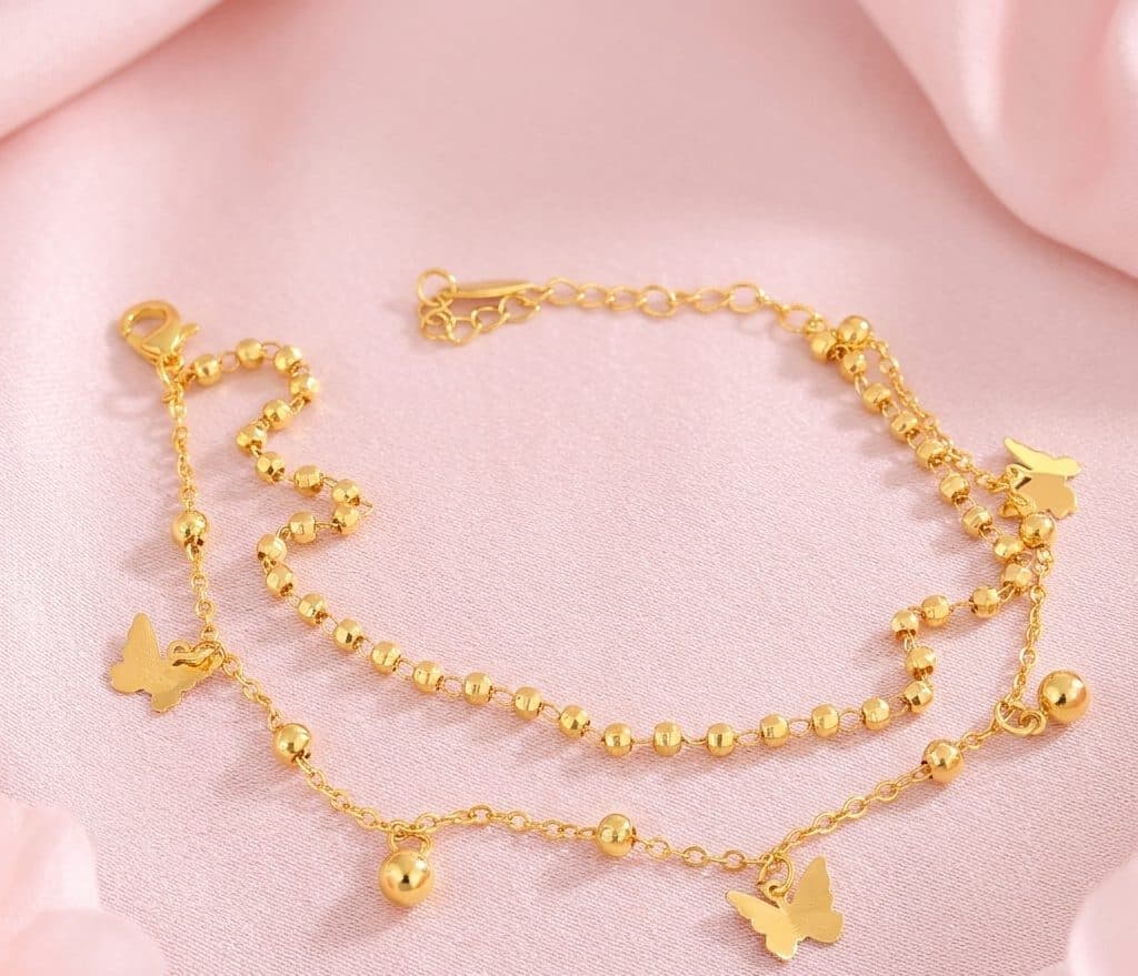 Butterfly Layered Anklet