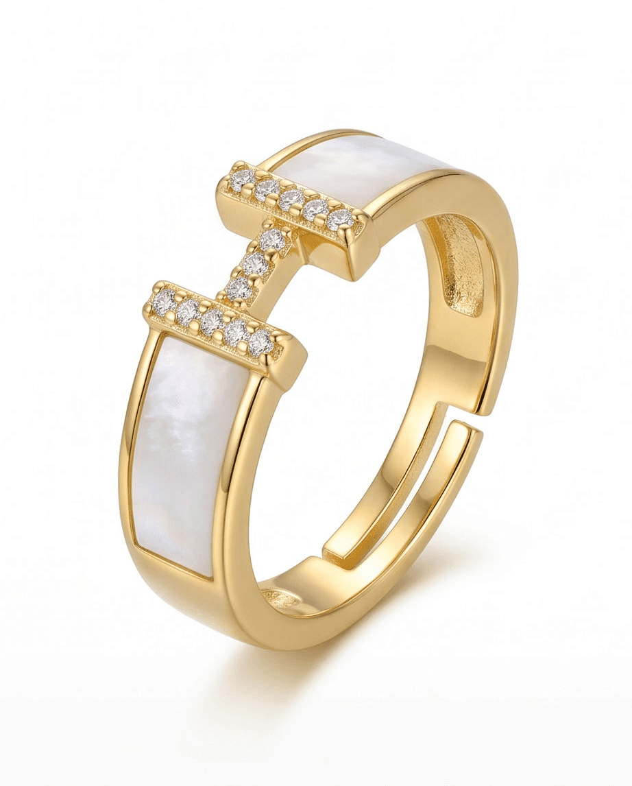 Gold "H" white