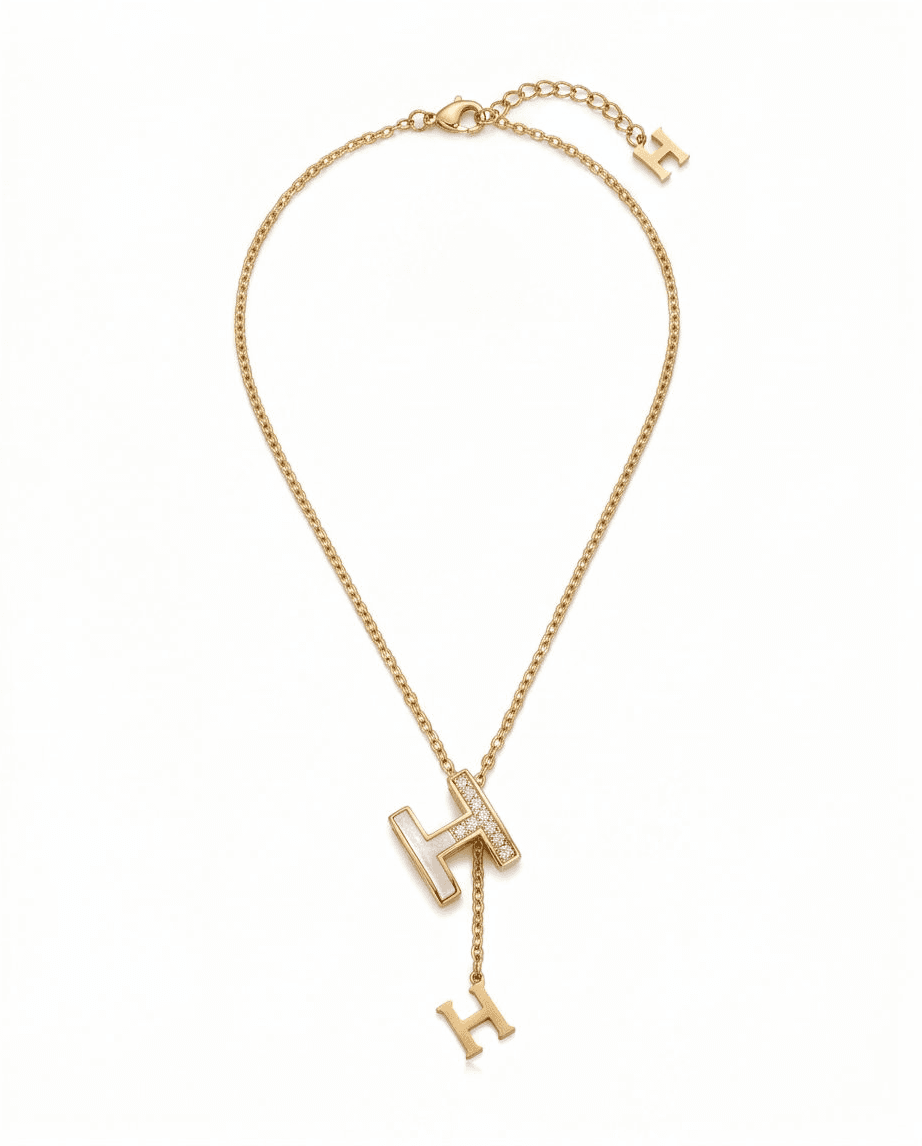 "H" pendant necklace