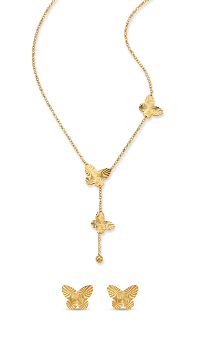 Butterfly set ( necklace + earrings)